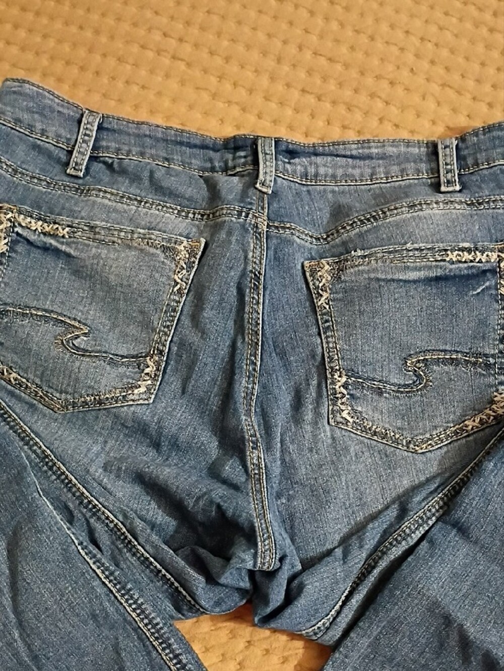 Silver Jeans Women's Medium Blue Flared Wide-Leg Jeans - Picture 6 of 6